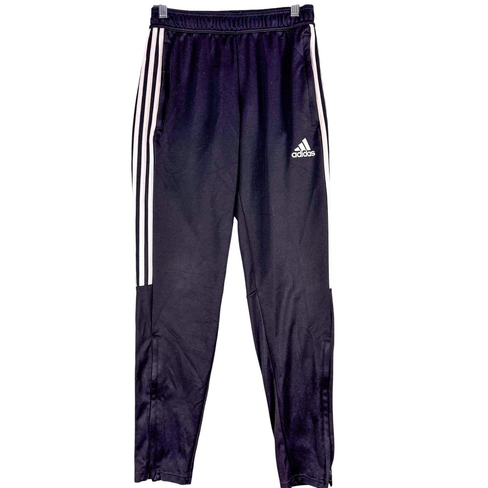 Adidas AEROREADY Primegreen Pants Mens Small Black 3-Stripes Zip Pocket Joggers‎